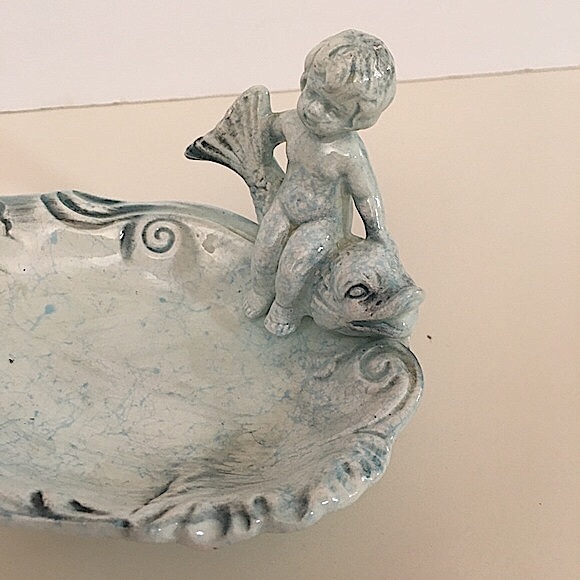VTG Porcelain Baby and GoldfishTrinket /Soap Dish - Picture 14 of 15